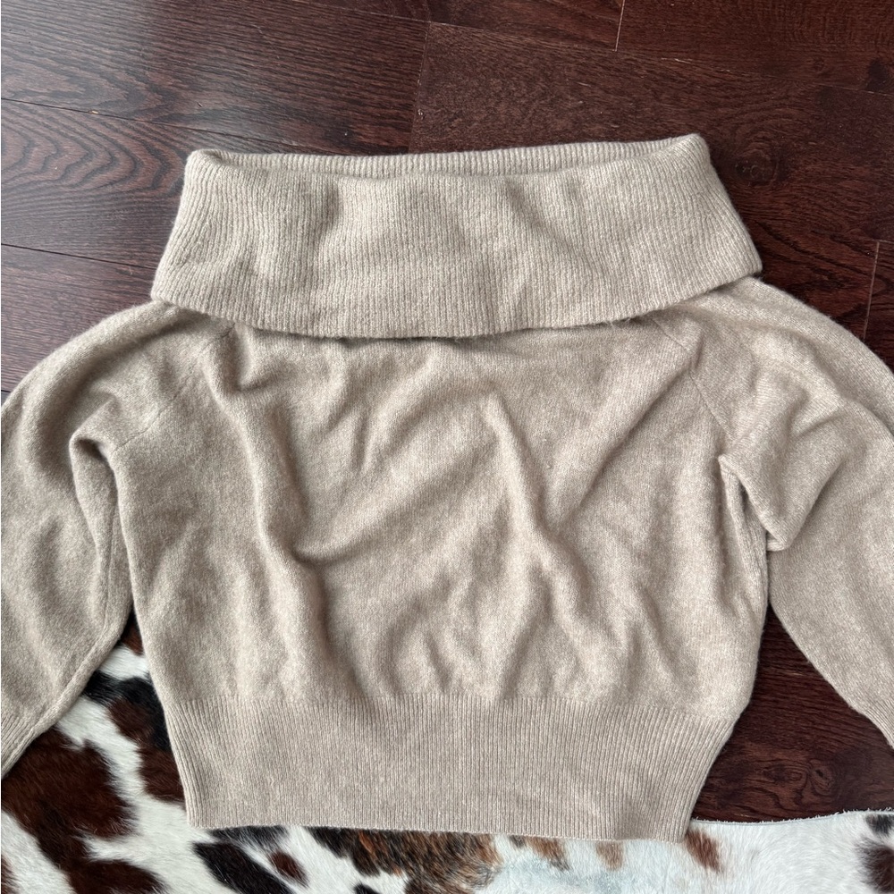 H&M Cozy Taupe Cowl Neck Sweater
